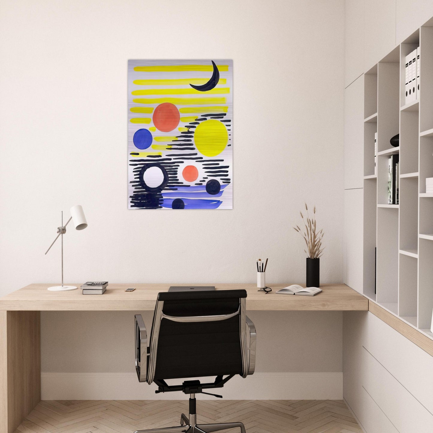 7 CIRCLES ABSTRACT 1966 - Alexander Calder Brushed Aluminum Print - 70x100 cm / 28x40 inches | Alexander Calder Aluminum Print | Alexander Calder Prints