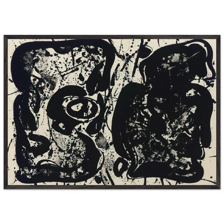 Dark Egg Lembark L22 - Sam Francis 70x100 cm / 28x40 inches Framed Art Print – Black Wooden Frame