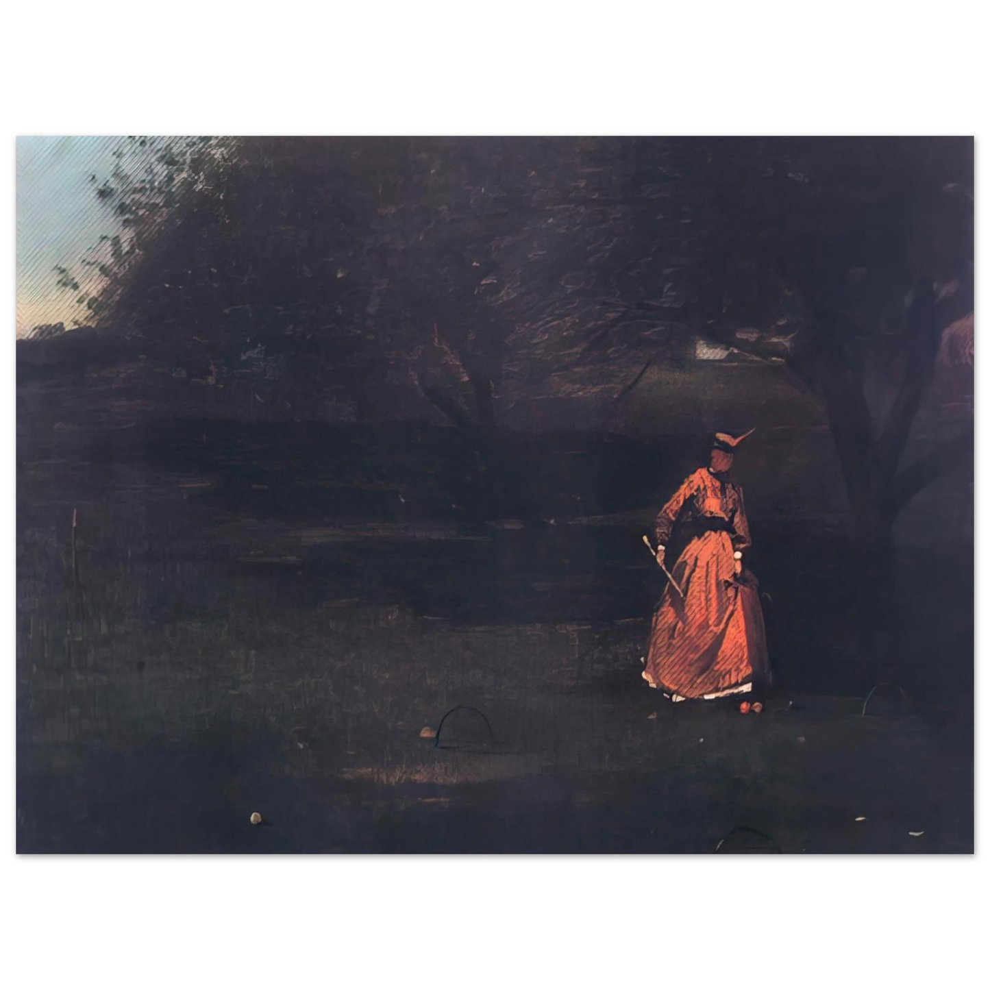 Winslow Homer - CROQUET PLAYERS 1 75x100 cm / 30x40inches Fine Art Poster
