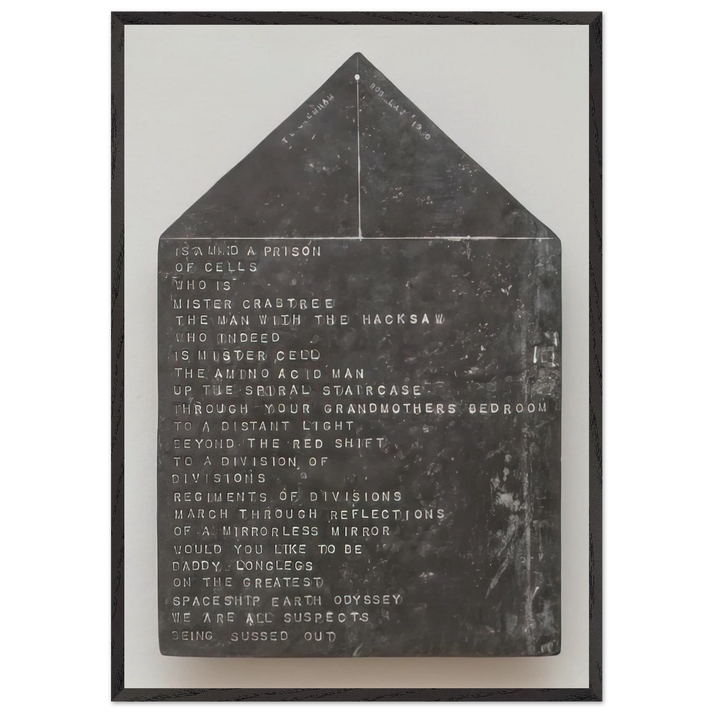 Is a Mind a Prison - 1970 - Bob Law 70x100 cm / 28x40 inches Framed Art Print – Black Wooden Frame