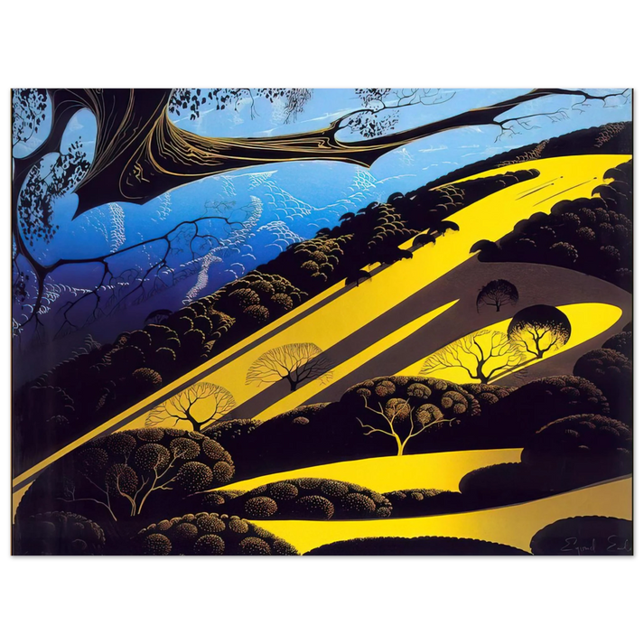 Eyvind Earle - Gaviota Pass 75x100 cm / 30x40inches Fine Art Poster