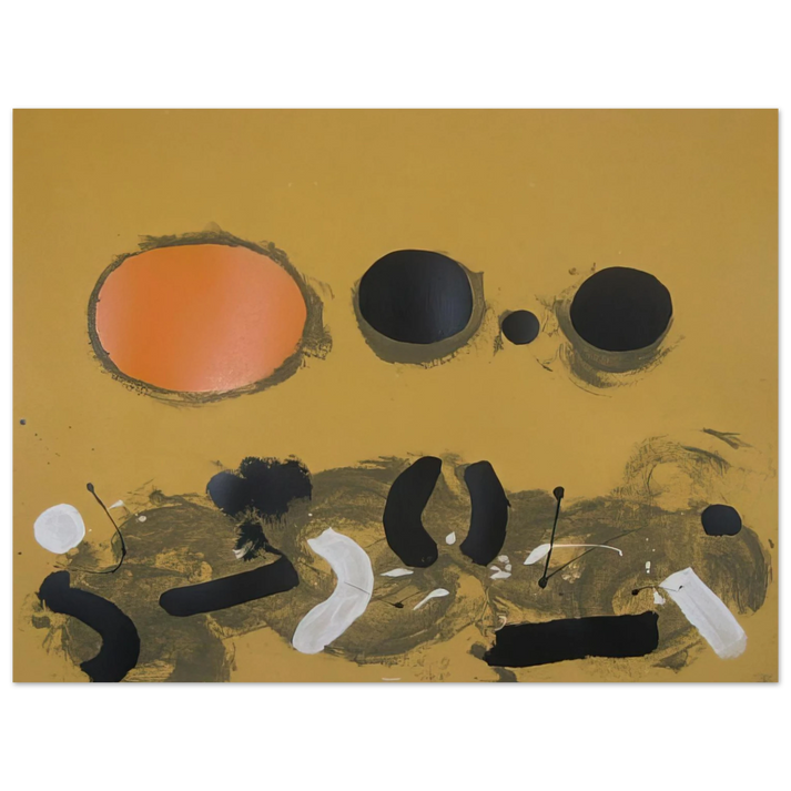 Adolph Gottlieb - Orange Oval - 1972 75x100 cm / 30x40inches Fine Art Poster