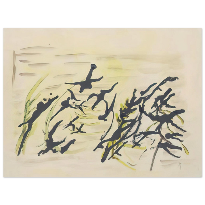 Henri Michaux - Composition - Surrealism, Tachisme 75x100 cm / 30x40inches Fine Art Poster