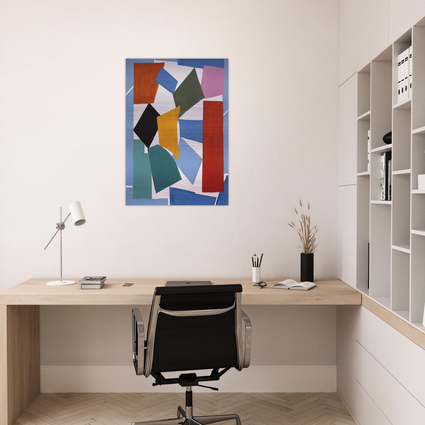 WATUSI HARD EDGE 1963 - Alma Woodsey Thomas Brushed Aluminum Print - 70x100 cm / 28x40 inches | Alma Woodsey Thomas Aluminum Print | Alma Woodsey Thomas Prints