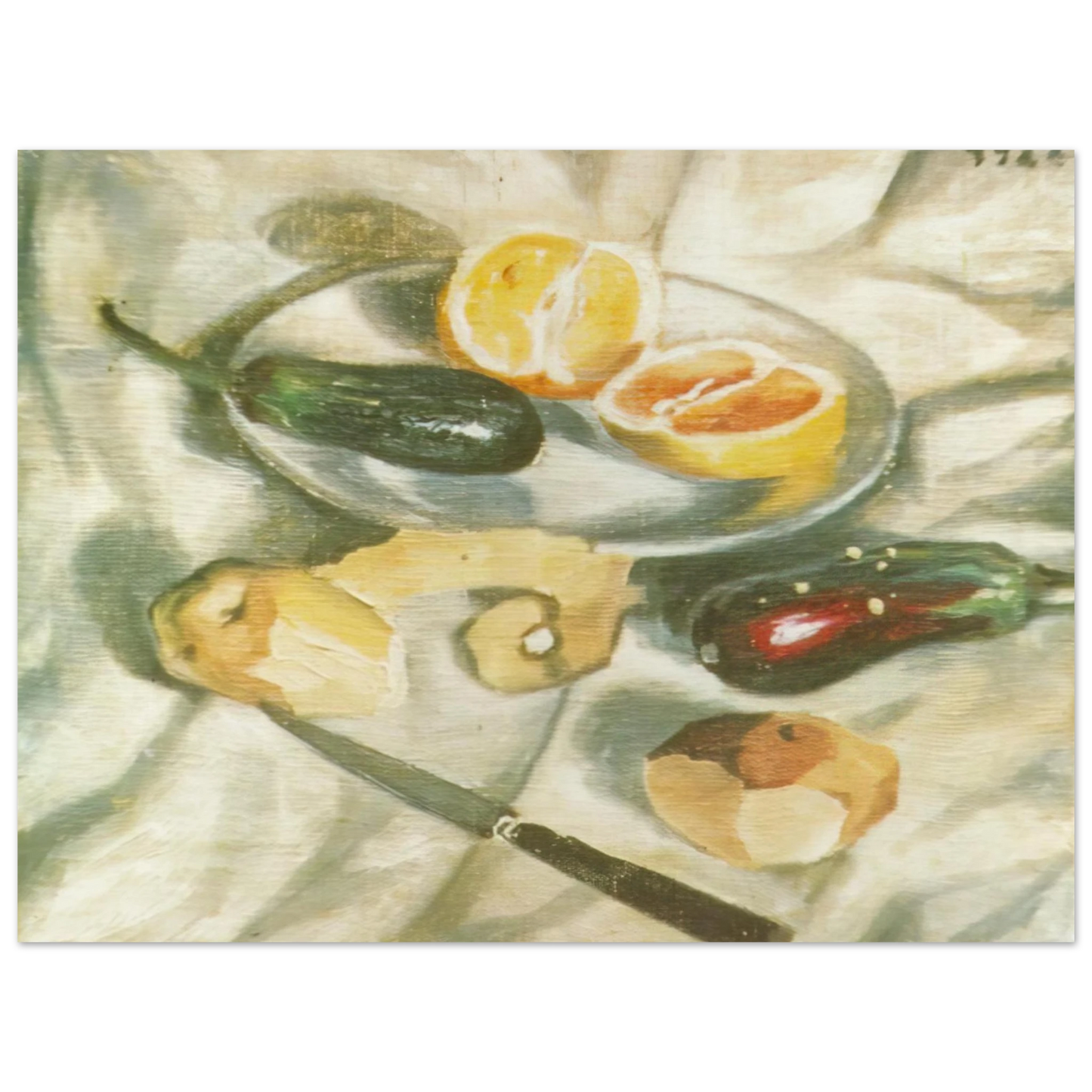 Salvador Dali - STILL LIFE WITH AUBERGINES 75x100 cm / 30x40inches Fine Art Poster