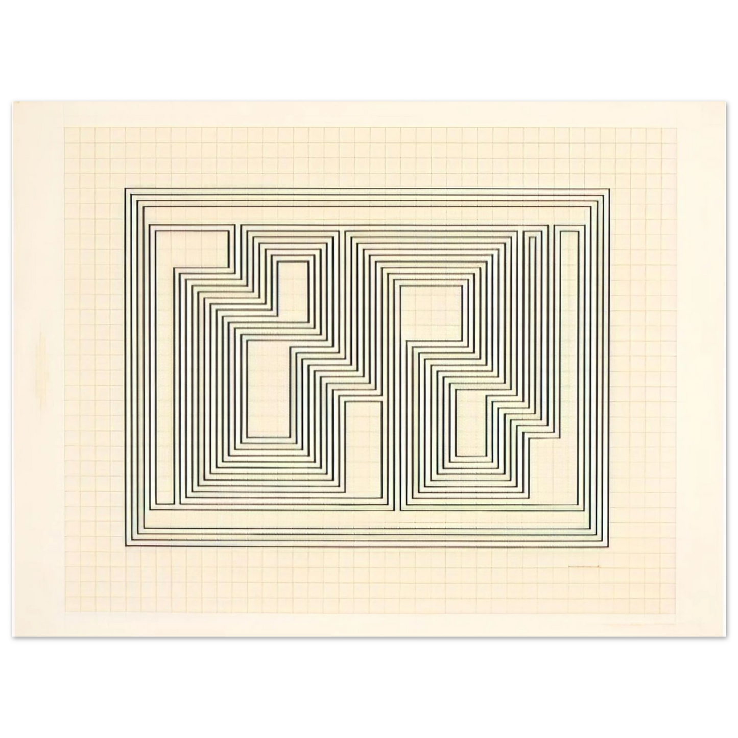 Josef Albers - GRAPHIC TECTONIC 1941 75x100 cm / 30x40inches Fine Art Poster