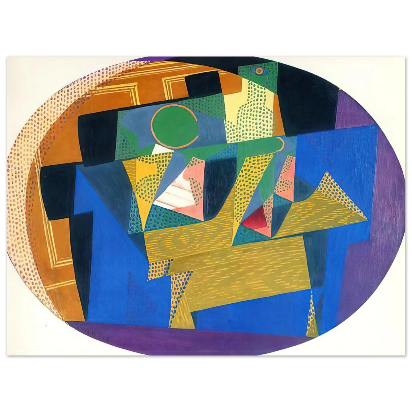 Juan Gris - FRUIT BOWL WITH BOTTLE 75x100 cm / 30x40inches Fine Art Poster