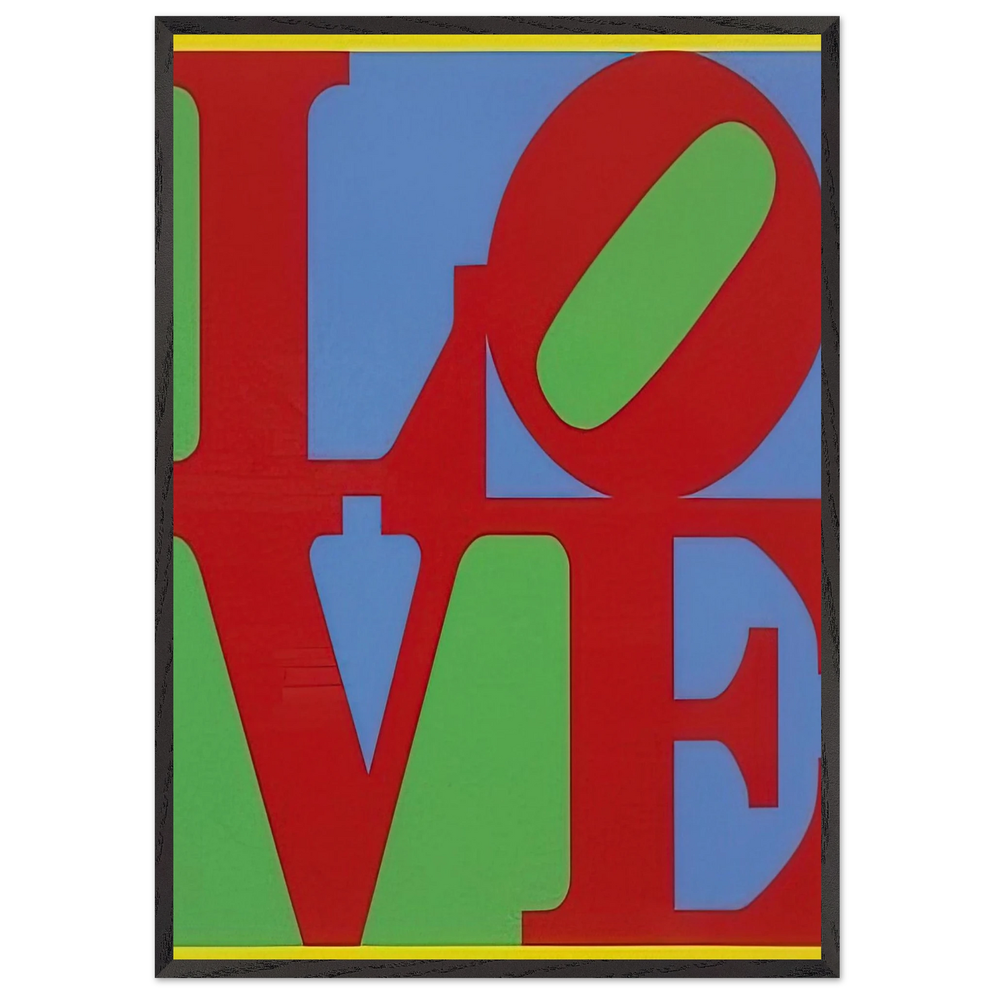 Heliotherapy Love - Robert Indiana 70x100 cm / 28x40 inches Framed Art Print – Black Wooden Frame
