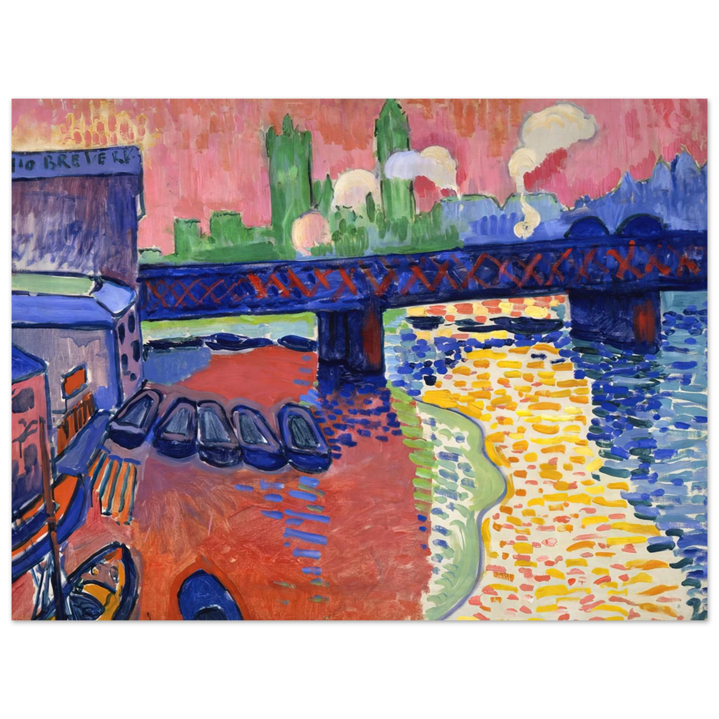 Andre Derain - CHARING CROSS BRIDGE 1906 75x100 cm / 30x40inches Fine Art Poster