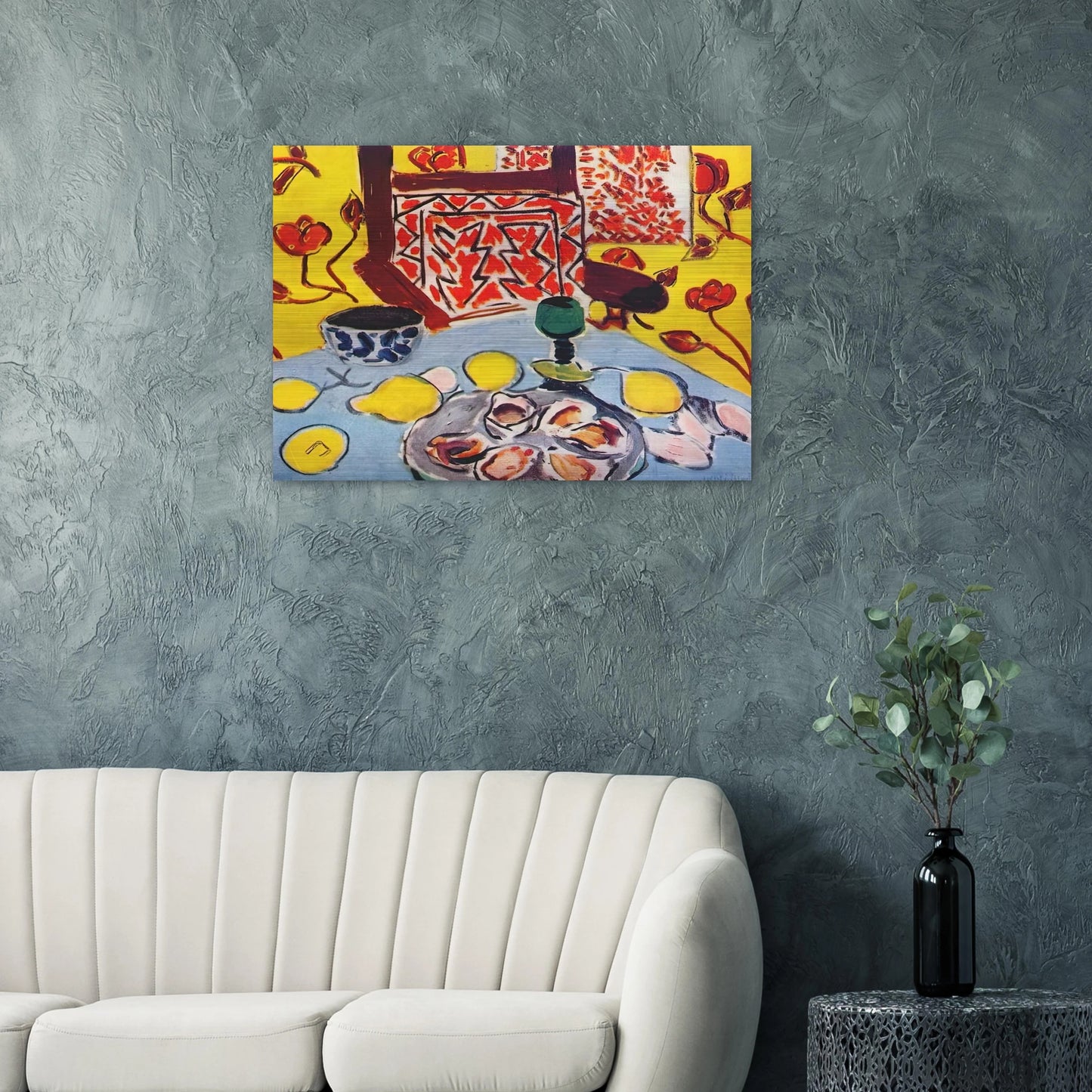 OYSTERS AND WOODEN ARMCHAIR 1943 - Henri Matisse Brushed Aluminum Print - 70x100 cm / 28x40 inches | Henri Matisse Aluminum Print | Henri Matisse Prints