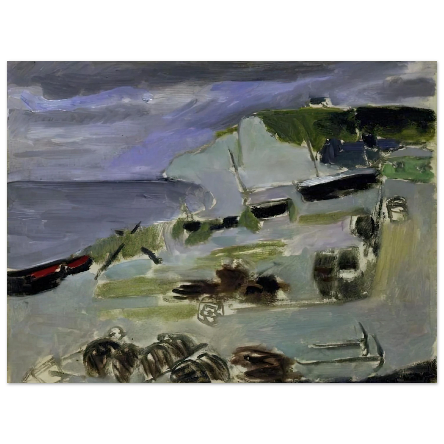 Henri Matisse - BOATS ON THE BEACH ETRETAT 1920 75x100 cm / 30x40inches Fine Art Poster