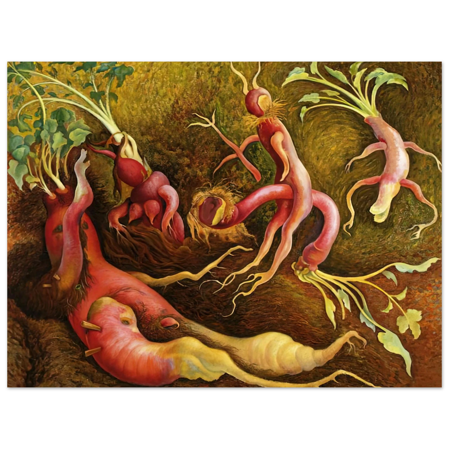 Diego Rivera - THE TENPTATIONS OF SAINT ANTONY 1947 75x100 cm / 30x40inches Fine Art Poster