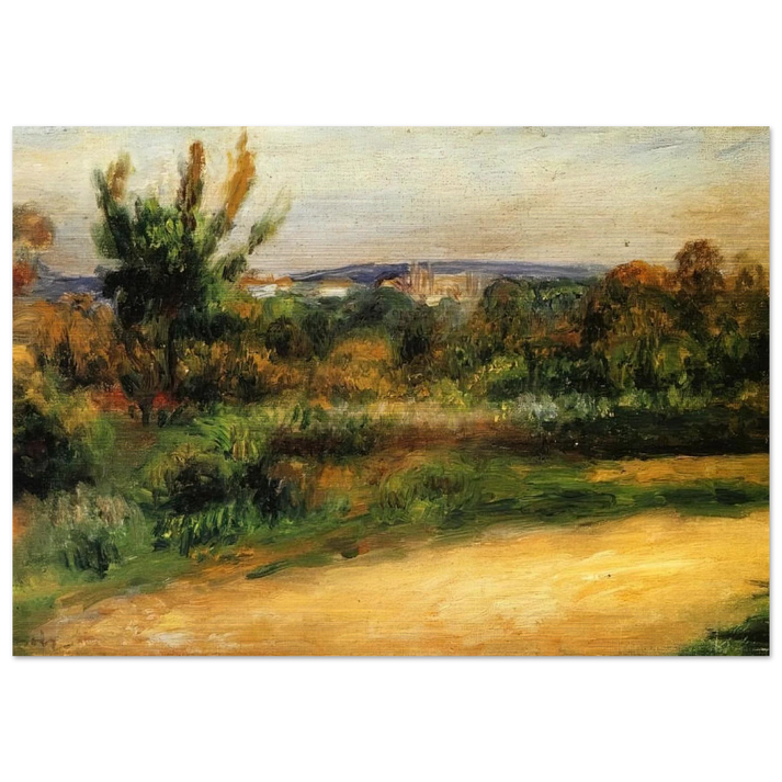 Midday Landscape - Pierre-Auguste Renoir Brushed Aluminum Print - 70x100 cm / 28x40 inches | Pierre-Auguste Renoir Aluminum Print | Pierre-Auguste Renoir Prints