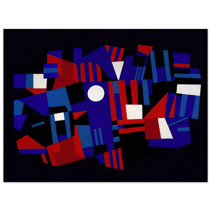 Ad Reinhardt - Red and Blue Composition - 1941 75x100 cm / 30x40inches Fine Art Poster