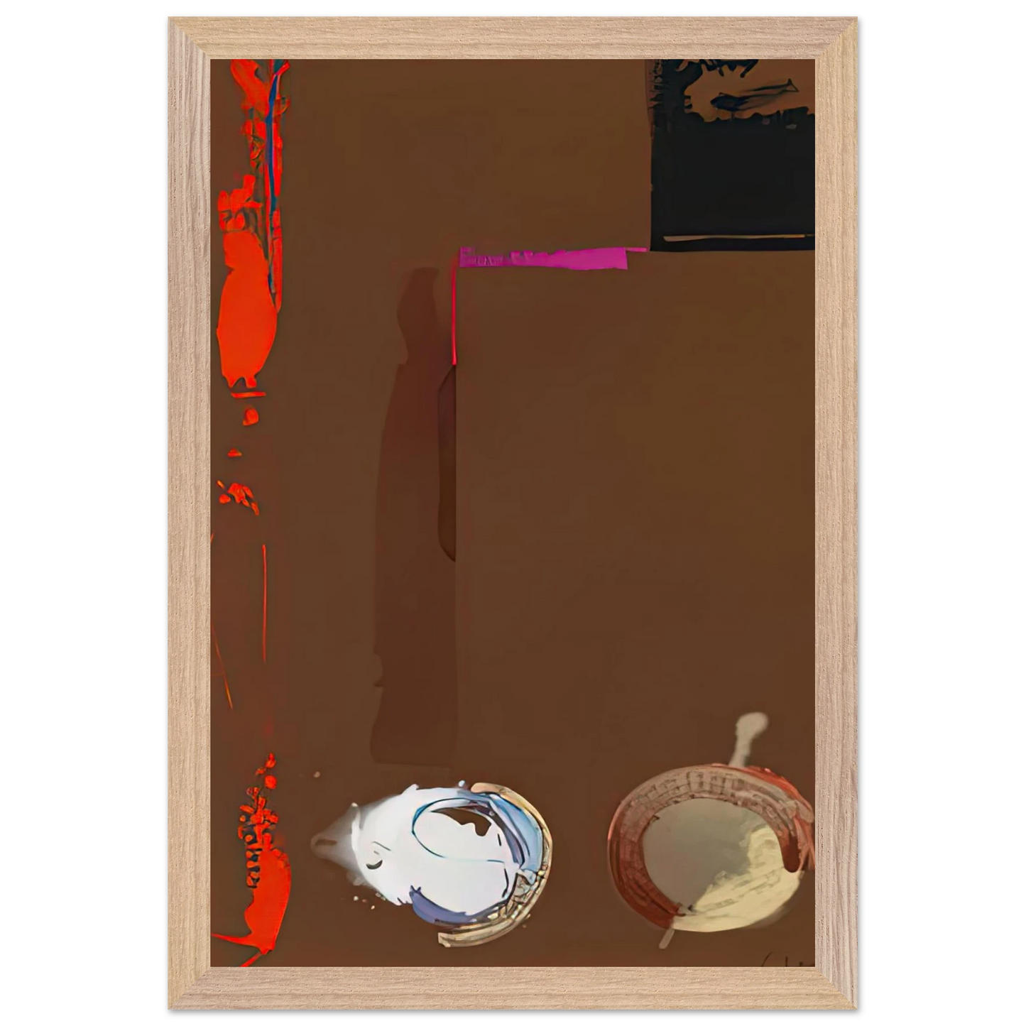 Helen Frankenthaler - Syzygy, 1987- Wall Art - 60x80 cm / 24x32 inches - Premium Wooden Framed Poster With Fine Art Paper-canvas - Wood frame