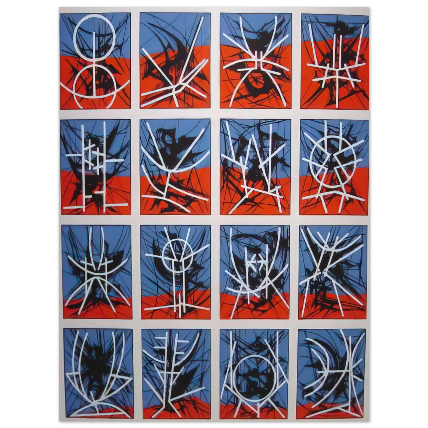 Jimmy Ernst - Hieroglyphics - 1969 75x100 cm / 30x40inches Fine Art Poster