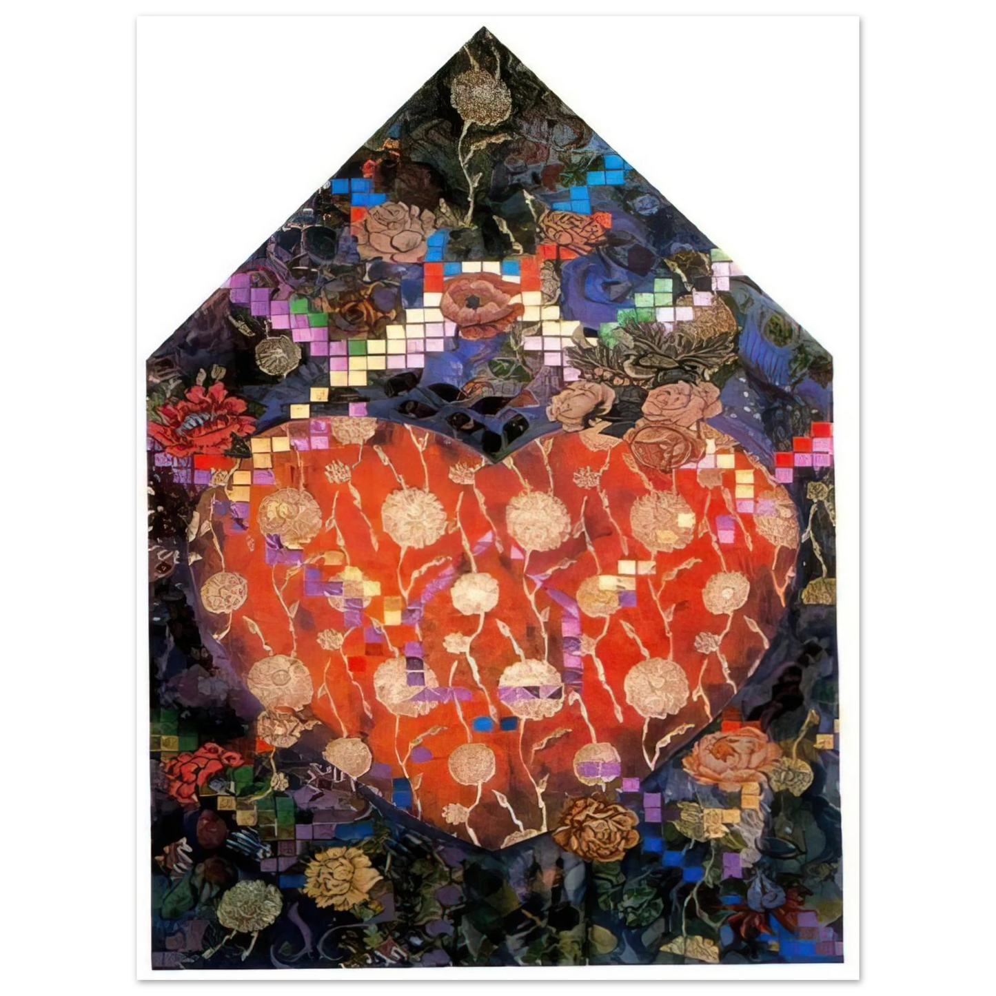 Miriam Schapiro - Heartfelt - PD Pattern and Decoration 75x100 cm / 30x40inches Fine Art Poster