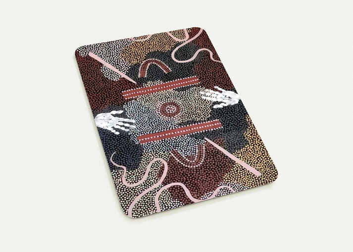 Initiation Ceremony - 1998 By Clifford Possum Tjapaltjarri Pack of 10 Post Cards | Clifford Possum Tjapaltjarri Post Cards | A6 (10.5 x 14.8 cm) - 4.1 x 5.8 inches