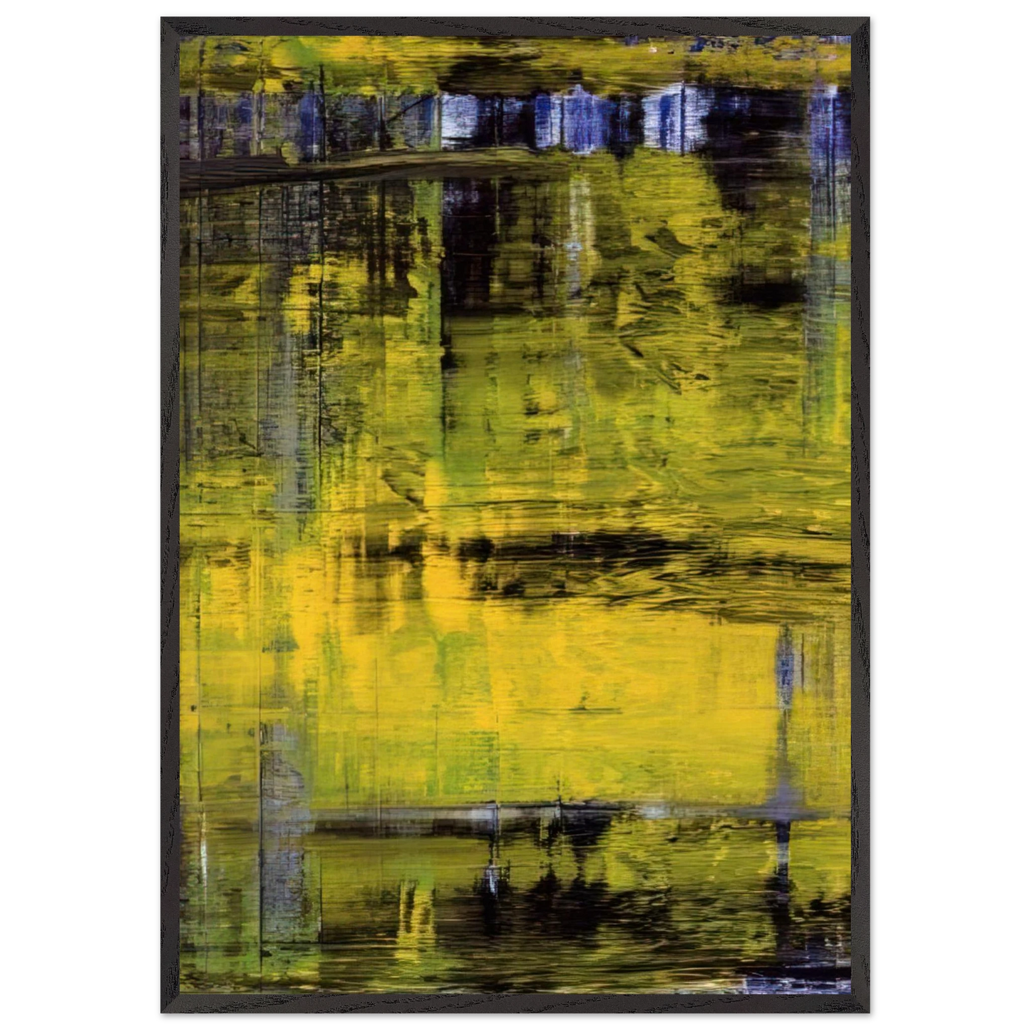 ABSTRAKTES BILD ABSTRACT PICTURE 1994 - Gerhard Richter 70x100 cm / 28x40 inches Framed Art Print – Black Wooden Frame