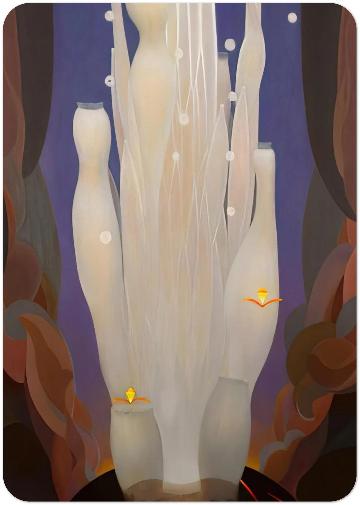 Fire Sounds - 1930 By Agnes Lawrence Pelton Pack of 10 Post Cards | Agnes Lawrence Pelton Post Cards | A6 (10.5 x 14.8 cm) - 4.1 x 5.8 inches
