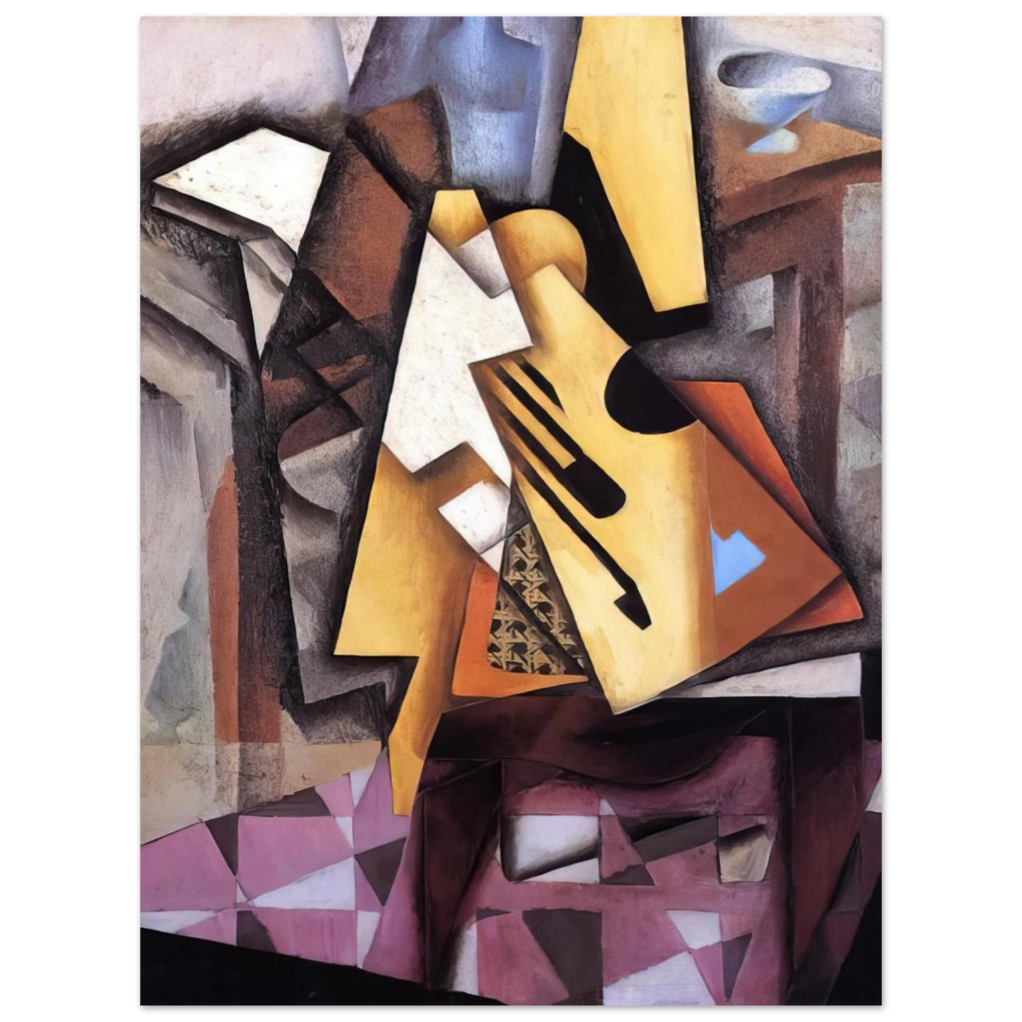 Juan Gris - GUITAR ON A CHAIR 1913 75x100 cm / 30x40inches Fine Art Poster