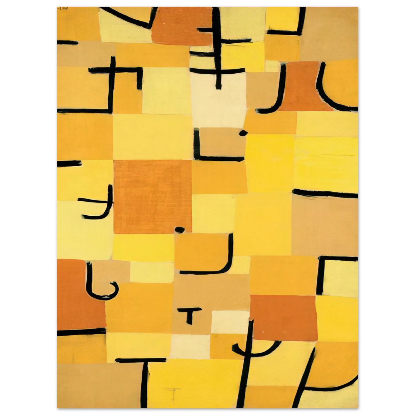 Paul Klee - CHARACTERS IN YELLOW 1937 75x100 cm / 30x40inches Fine Art Poster