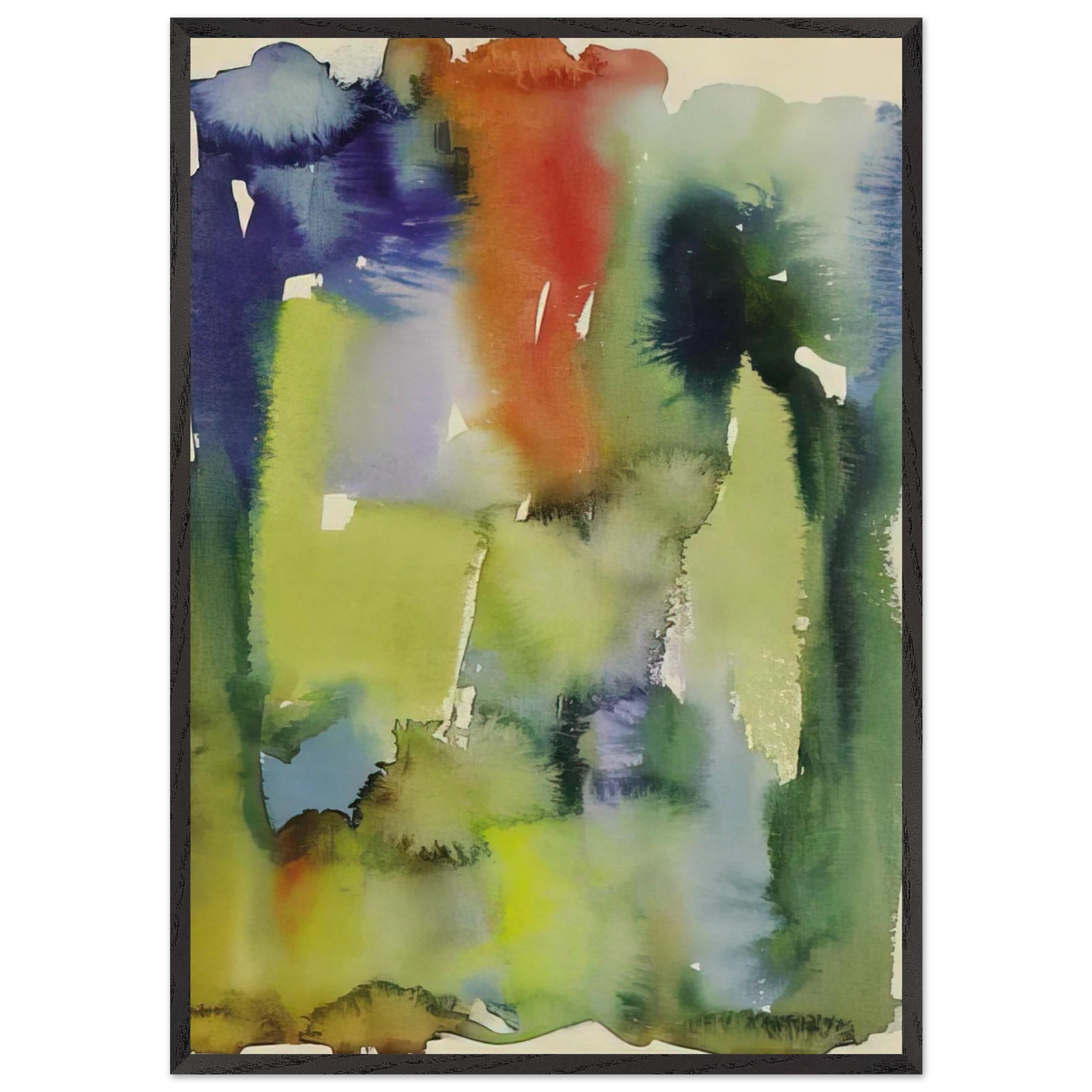 Untitled - 1922 - Hans Hartung 70x100 cm / 28x40 inches Framed Art Print – Black Wooden Frame