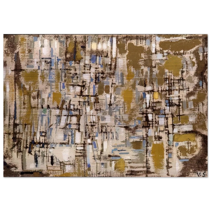 Untitled - 1952 - Maria Helena Vieira da Silva Brushed Aluminum Print - 70x100 cm / 28x40 inches | Maria Helena Vieira da Silva Aluminum Print | Maria Helena Vieira da Silva Prints
