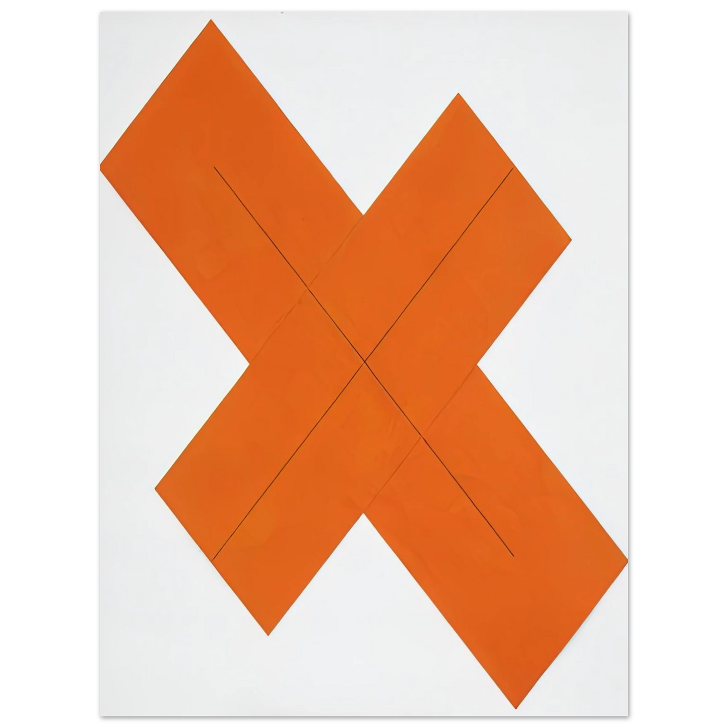 Robert Mangold - X WITHIN X ORANGE 1981 75x100 cm / 30x40inches Fine Art Poster