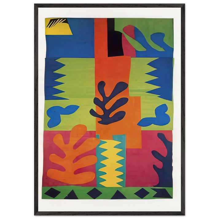 NOT IDENTIFIED 4 - Henri Matisse 70x100 cm / 28x40 inches Framed Art Print – Black Wooden Frame