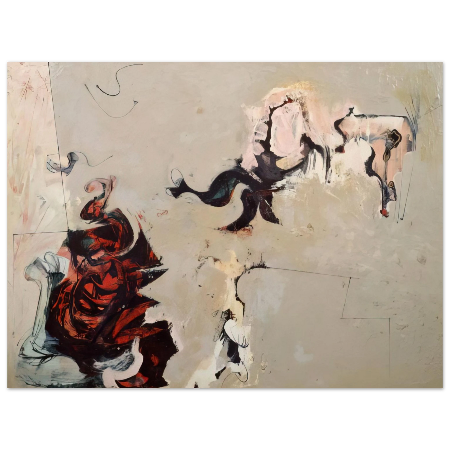 Giorgio Cavallon - Untitled - 1959 75x100 cm / 30x40inches Fine Art Poster