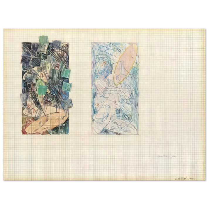 Jennifer Bartlett - Sad and Happy Tidal Wave - 1978 75x100 cm / 30x40inches Fine Art Poster