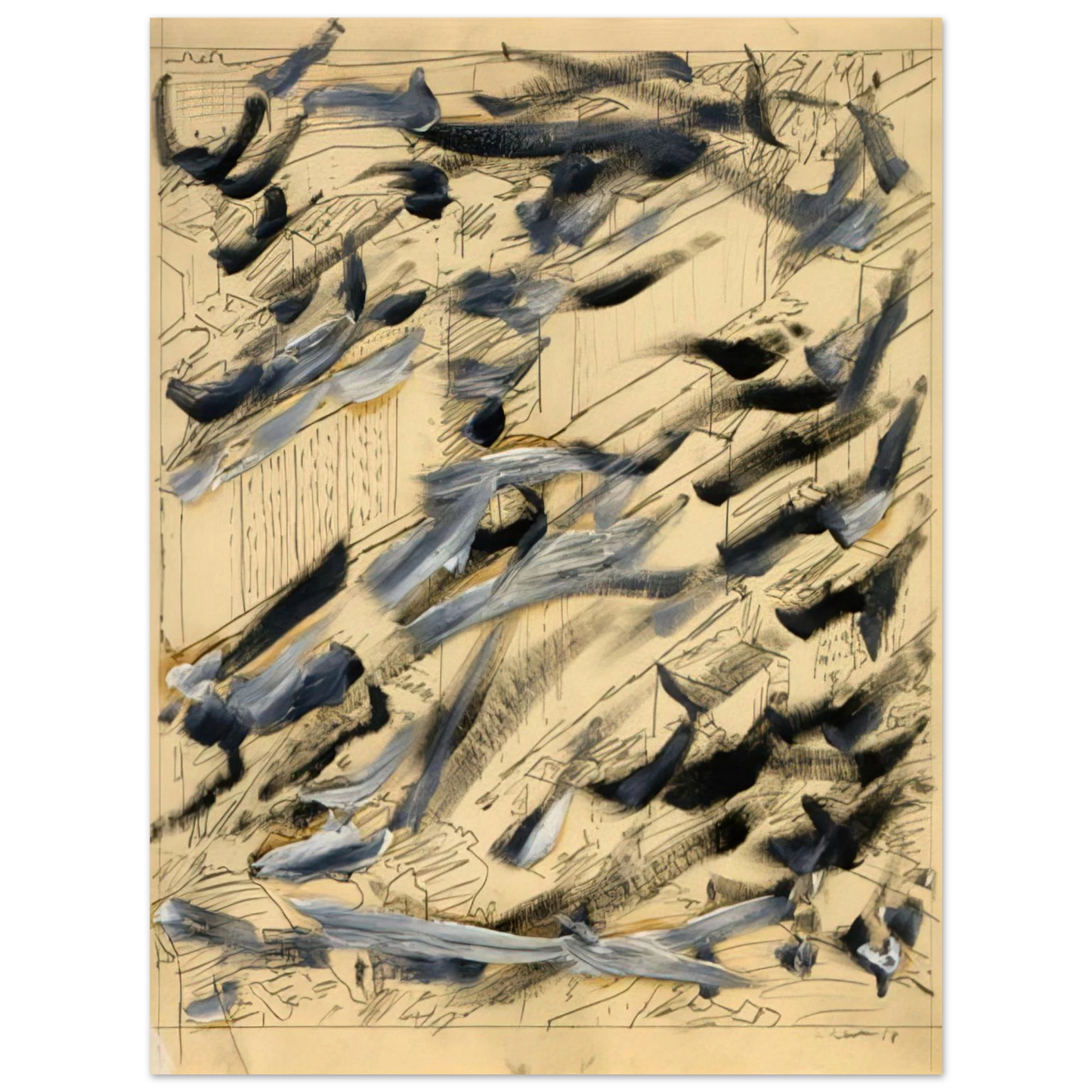 Gerhard Richter - TOWNSCAPE 1968 6 75x100 cm / 30x40inches Fine Art Poster