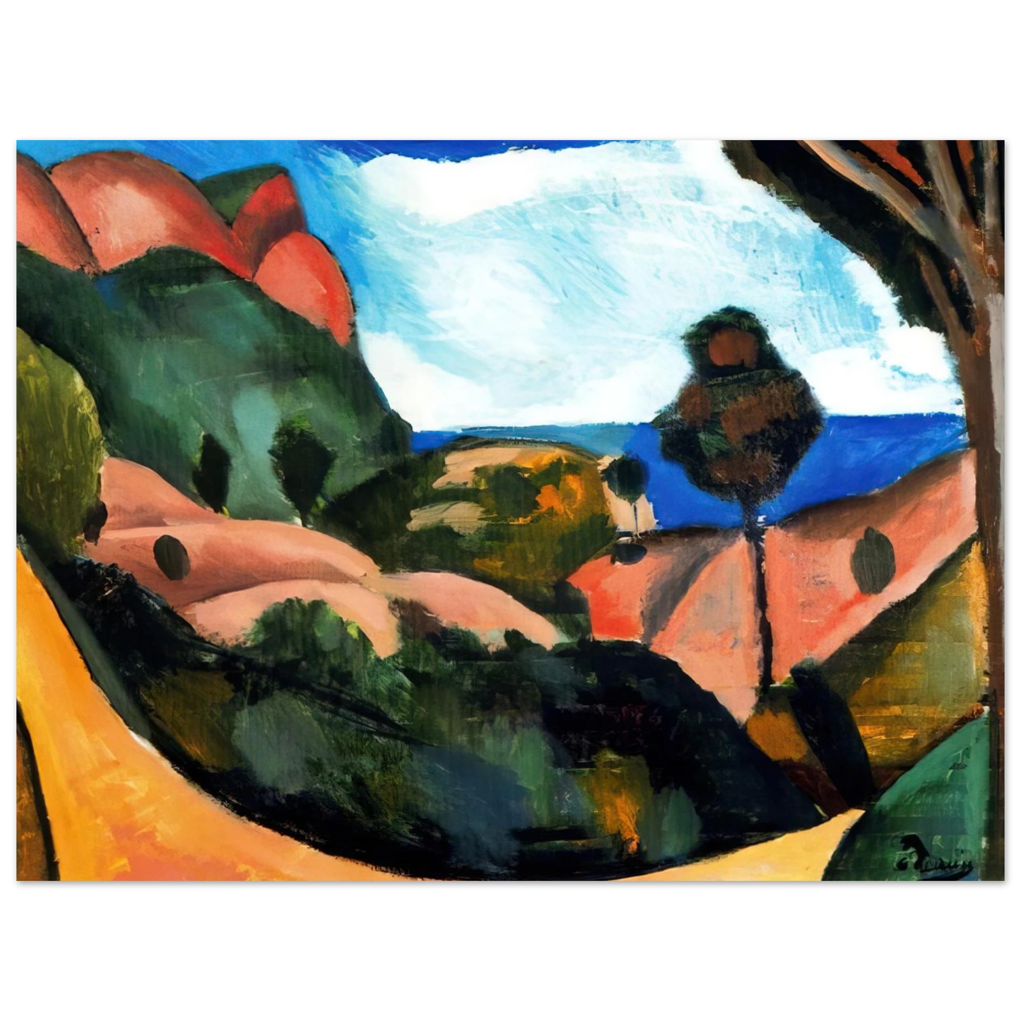 Andre Derain - LANDSCAPE 1907 75x100 cm / 30x40inches Fine Art Poster