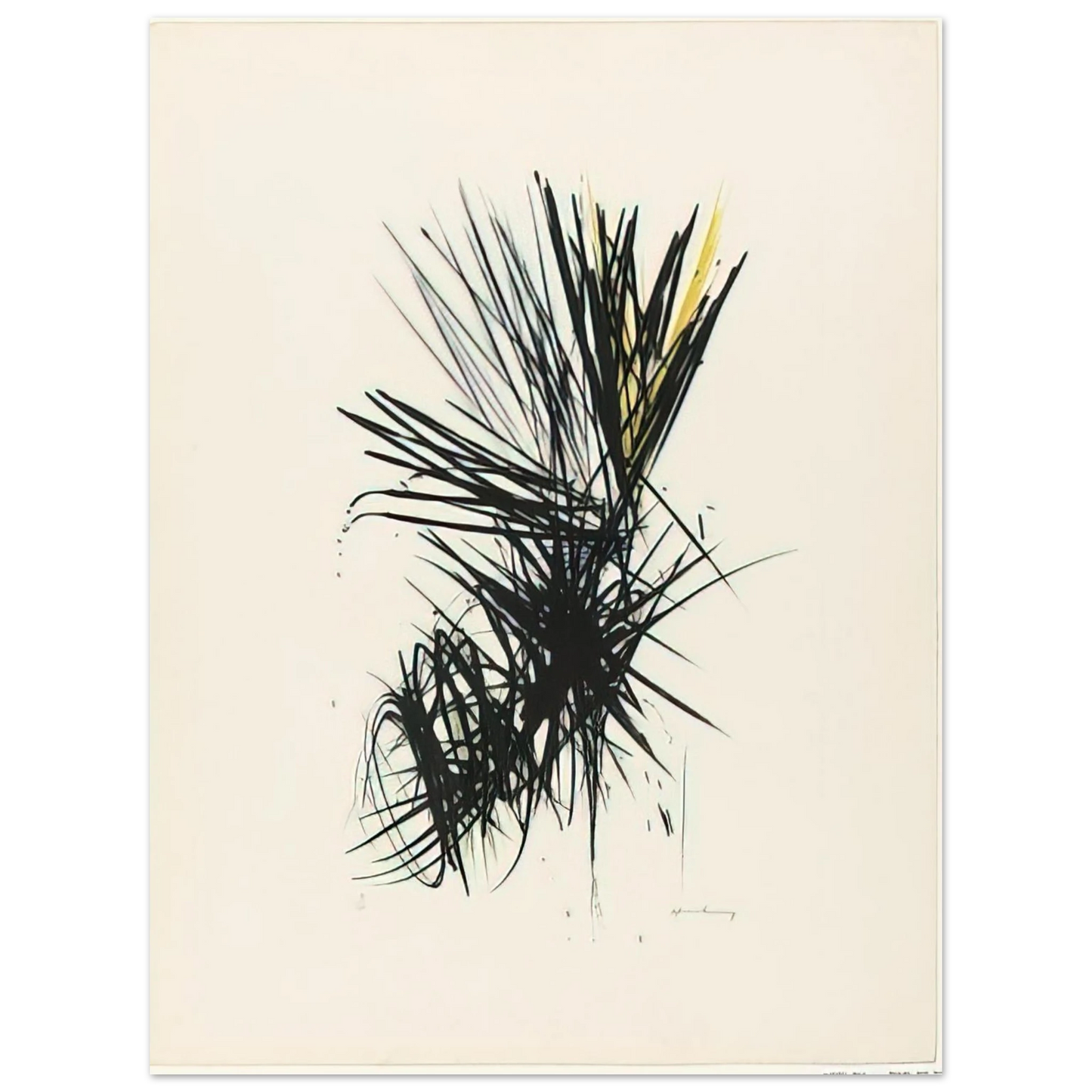 Hans Hartung - Untitled L 12 - 1957 75x100 cm / 30x40inches Fine Art Poster