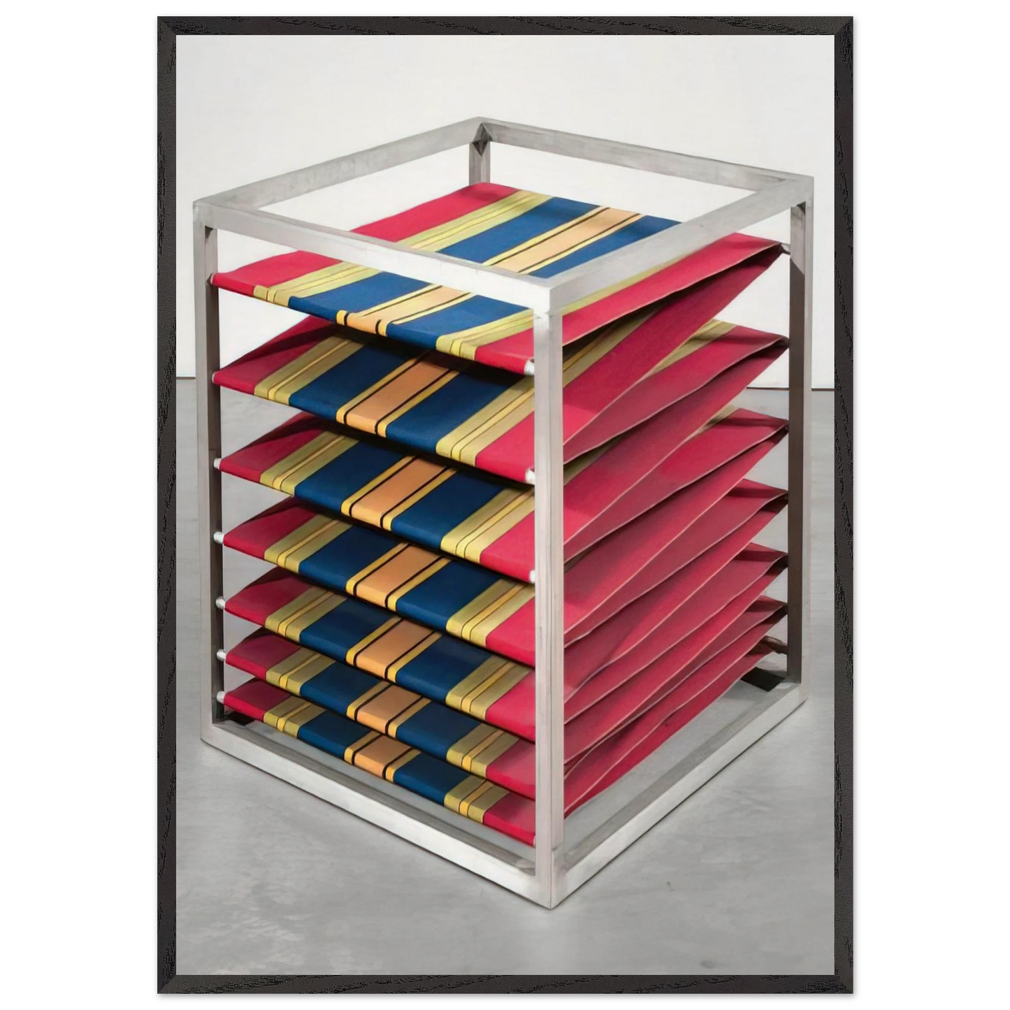 ZIG ZAG 1967 - Alighiero Boetti 70x100 cm / 28x40 inches Framed Art Print – Black Wooden Frame
