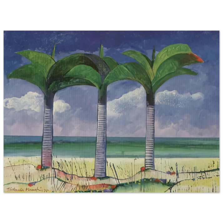 Aldemir Martins - Praia com Três Coqueiros - 1995 75x100 cm / 30x40inches Fine Art Poster