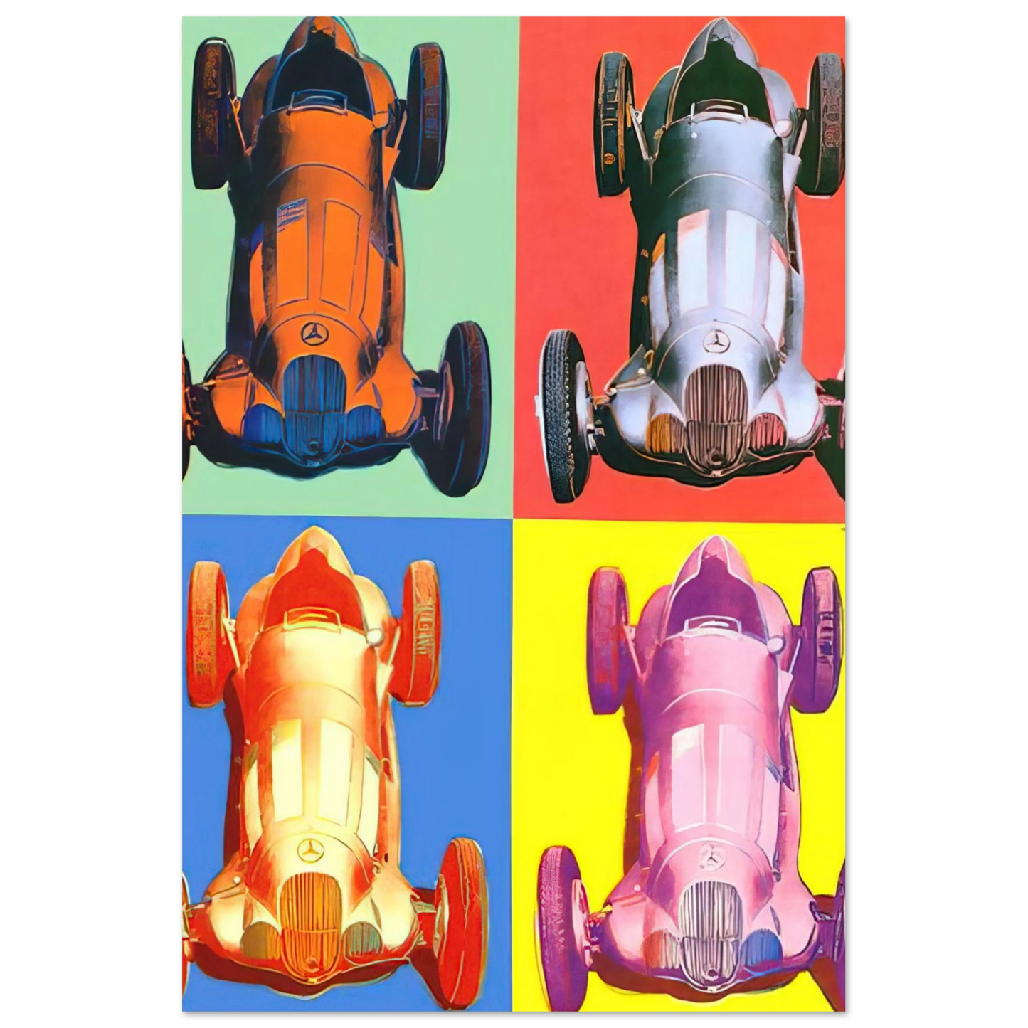 Andy Warhol - Benz Racing Car Fine Art Poster