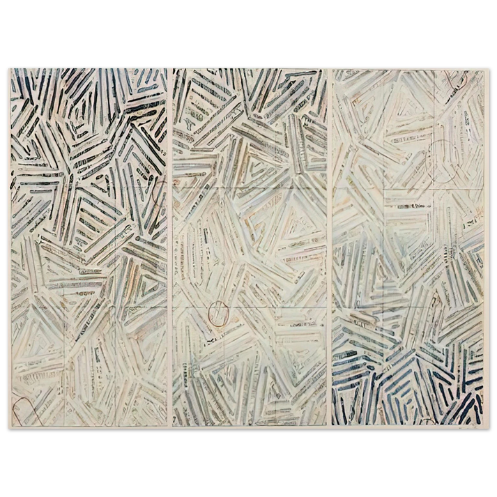 Jasper Johns - BETWEEN THE CLOCK AND THE BED 1989 75x100 cm / 30x40inches Fine Art Poster