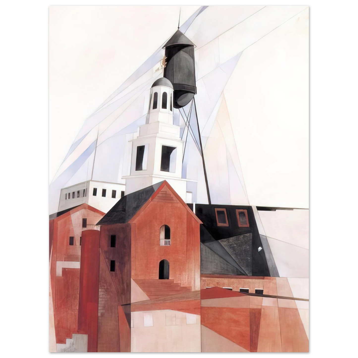 Charles Demuth - Lancaster - 1920 75x100 cm / 30x40inches Fine Art Poster