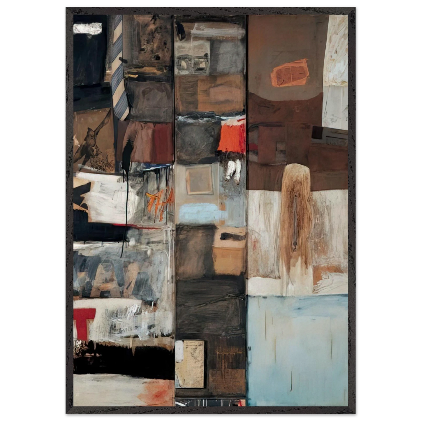 SUMMERSTORM 1959 - Robert Rauschenberg 70x100 cm / 28x40 inches Framed Art Print – Black Wooden Frame
