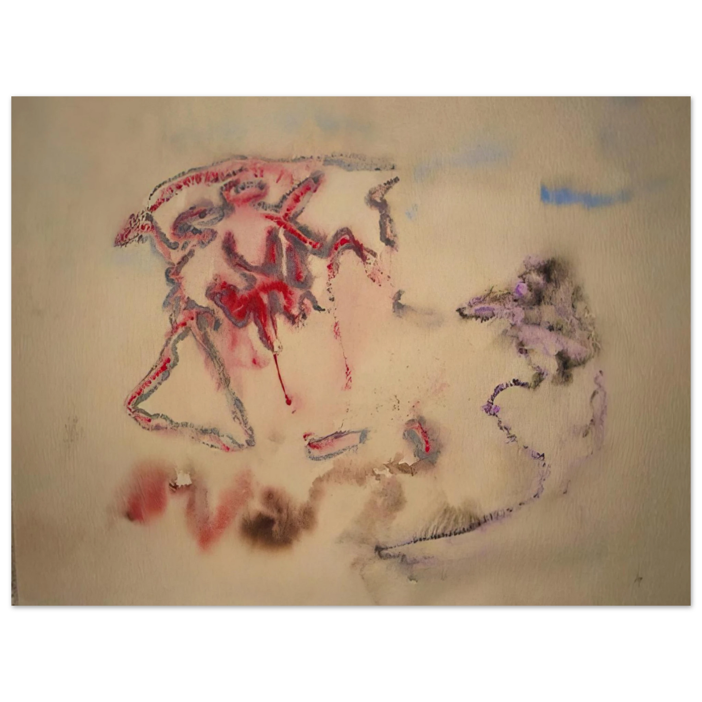 Henri Michaux - Untitled - 1957 - 1958 France 75x100 cm / 30x40inches Fine Art Poster