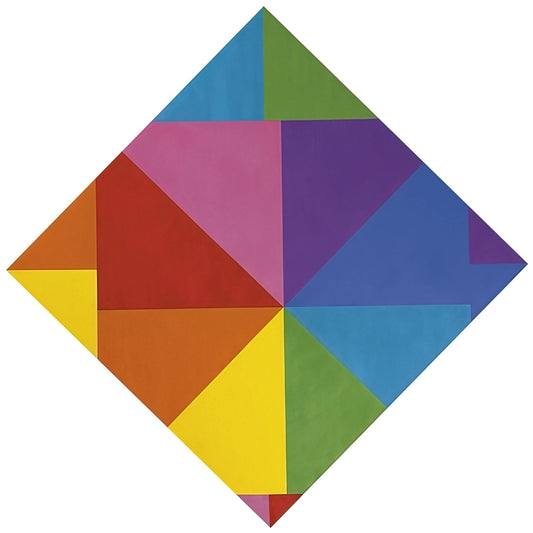 058 4820.04: Decoding the Enigmatic Artwork and Its Place in Contemporary Print Collections - Acht farben im horizontal-diagonal-quadtrat - 1965 by Max Bill