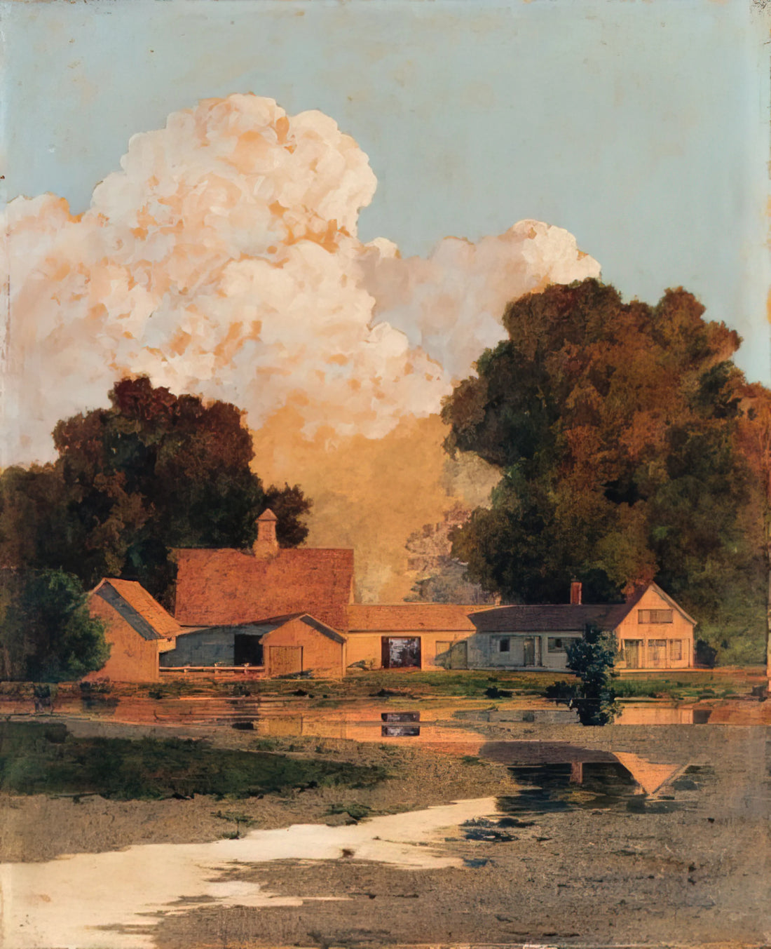 A Masterpiece of Light and Color: The Definitive Guide to Choosing a Maxfield Parrish Reproduction - Daniels Farm, Summer by Maxfield Parrish