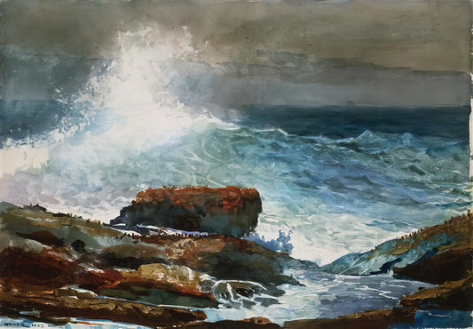 After the Hurricane by Winslow Homer: A Masterpiece of American Realism and Human Resilience - INCOMING TIDE SCARBORO MAINE by Winslow Homer