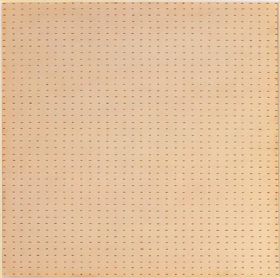 Agnes Martin Brushed Aluminum Print: A Minimalist Masterpiece for Modern Spaces - Untitled  White Flower  by Agnes Martin