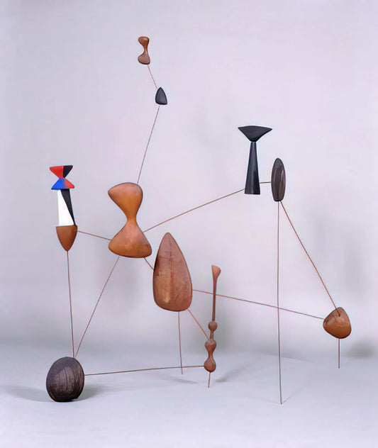 Alexander Calder Mobile Reproduction: The Art of Kinetic Sculpture in Your Home - VERTICAL CONSTELLATION WITH BOMB 1943 by Alexander Calder