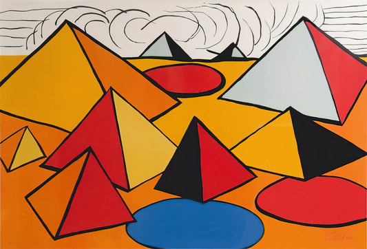 Alexander Calder at NGV: Exploring the Master of Movement in Australian Collections - PRYAMIDS AND CLOUDS 1970 by Alexander Calder