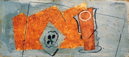All Picasso Paintings: A Comprehensive Guide to the Artist's Monumental Oeuvre - Playing Card and Glass - 1914 by Pablo Picasso