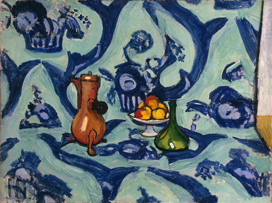 André Rousseau: The Rediscovered Master of Modern French Painting - STILL LIFE WITH BLUE TABLECLOTH 1906 by Henri Matisse